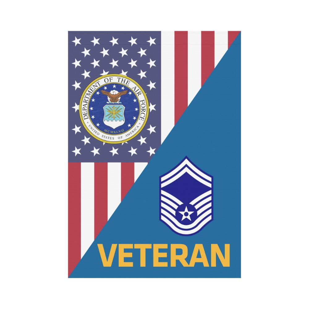 US Air Force E-8 Senior Master Sergeant SMSgt Veteran House Flag 28 inches x 40 inches Twin-Side Printing-HouseFlag-USAF-Ranks-Veterans Nation