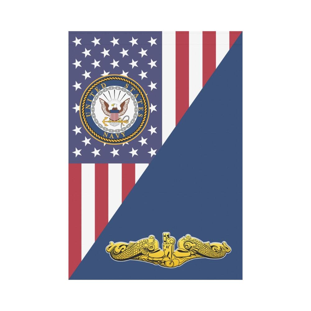 US Navy Submarine Officer House Flag 28 inches x 40 inches Twin-Side Printing-HouseFlag-Navy-Badge-Veterans Nation