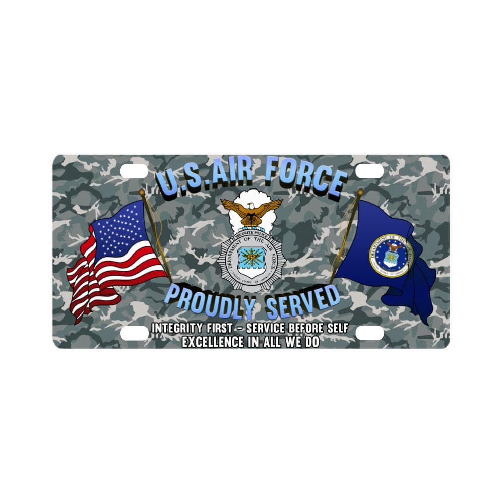US Air Force Security Police Classic License Plate Classic License Plate-LicensePlate-USAF-Shield-Veterans Nation