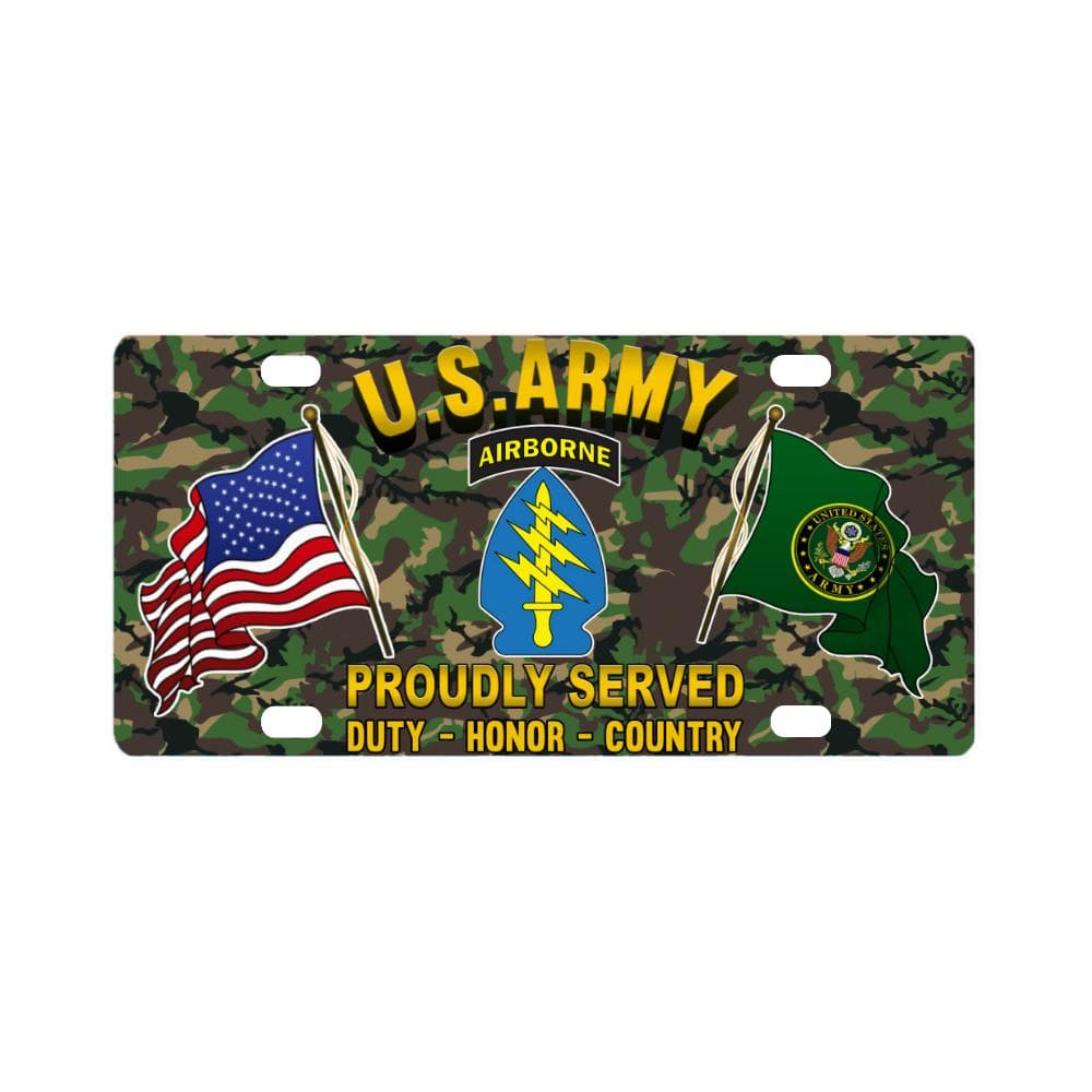 US ARMY SPECIAL FORCES GROUP CSIB- Classic License Plate-LicensePlate-Army-CSIB-Veterans Nation