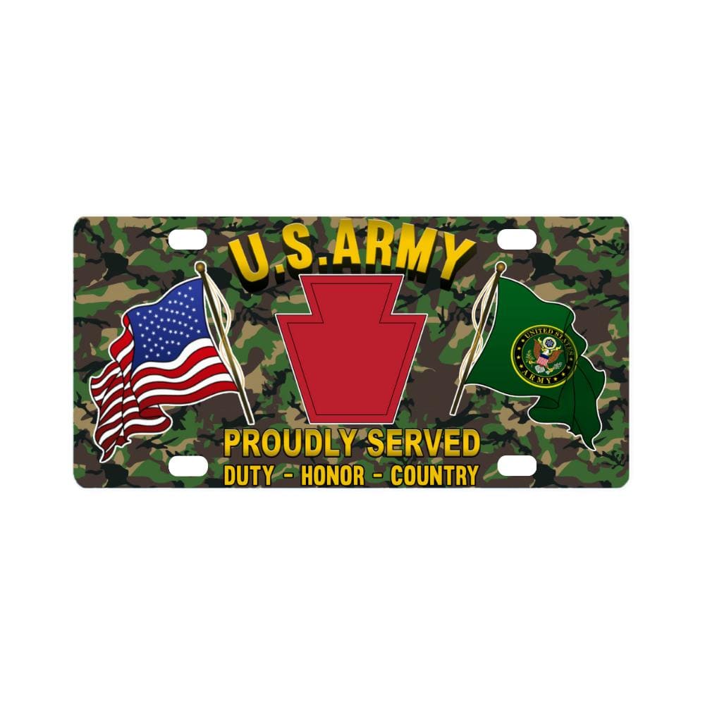 US ARMY 28TH INFANTRY DIVISION - Classic License Plate-LicensePlate-Army-CSIB-Veterans Nation