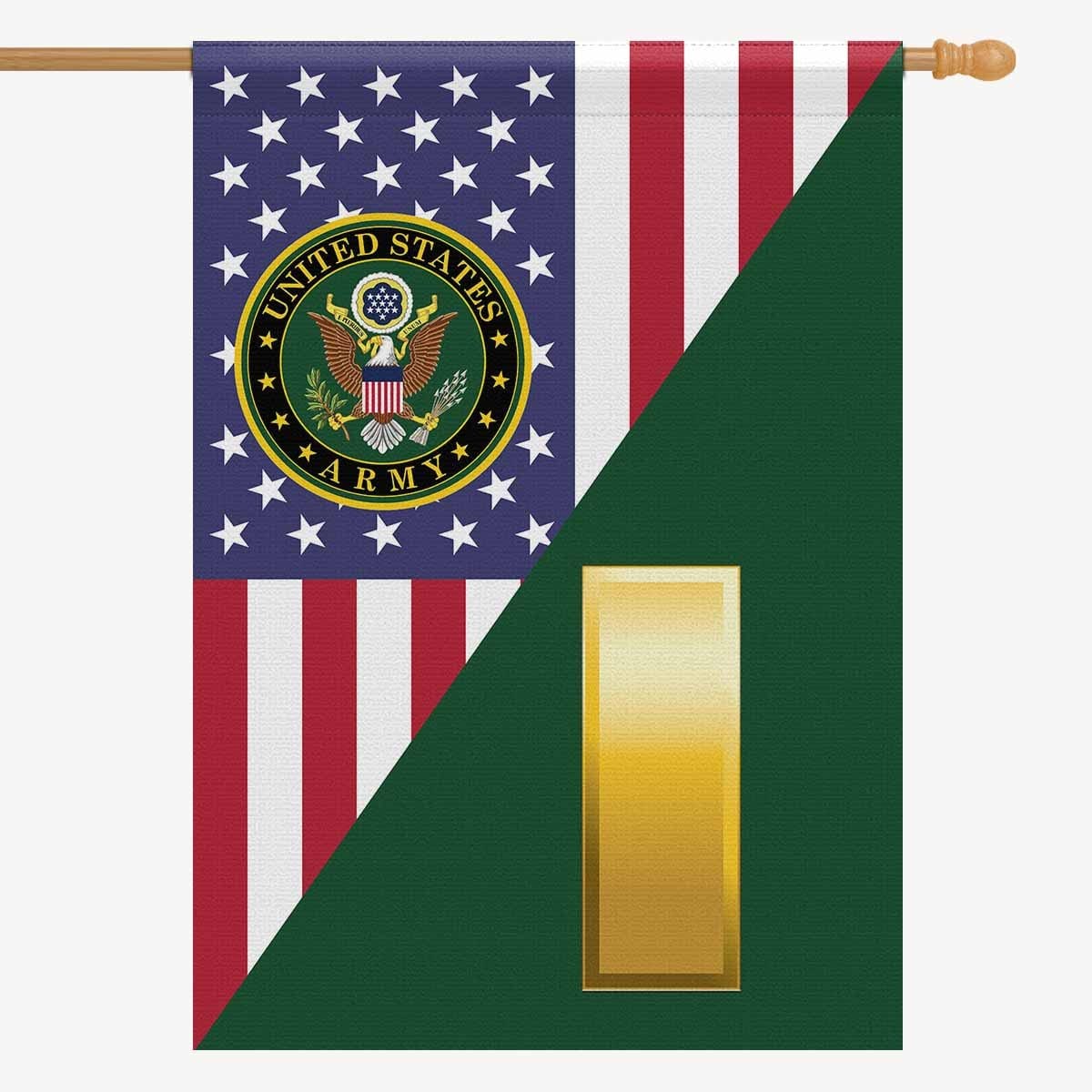 US Army O-1 Second Lieutenant O1 2LT House Flag 28 Inch x 40 Inch 2-Side Printing-HouseFlag-Army-Ranks-Veterans Nation