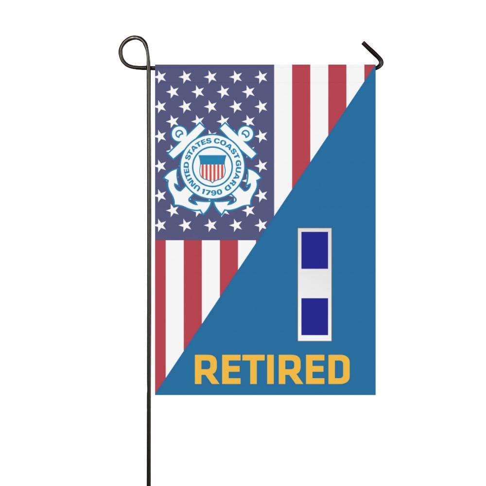 US Coast Guard W-3 Chief Warrant Officer 3 W3 CWO-3 Retired Garden Flag/Yard Flag 12 inches x 18 inches-GDFlag-USCG-Officer-Veterans Nation