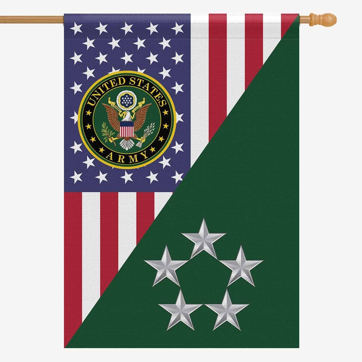 US Army O-10 General of the Army O10 GA House Flag 28 Inch x 40 Inch 2-Side Printing-HouseFlag-Army-Ranks-Veterans Nation