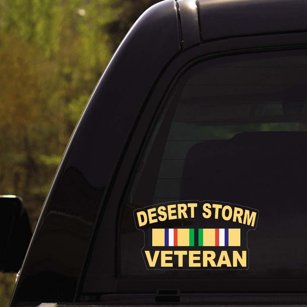 Desert Storm Veteran Clear Stickers-Decal-General-Veterans Nation
