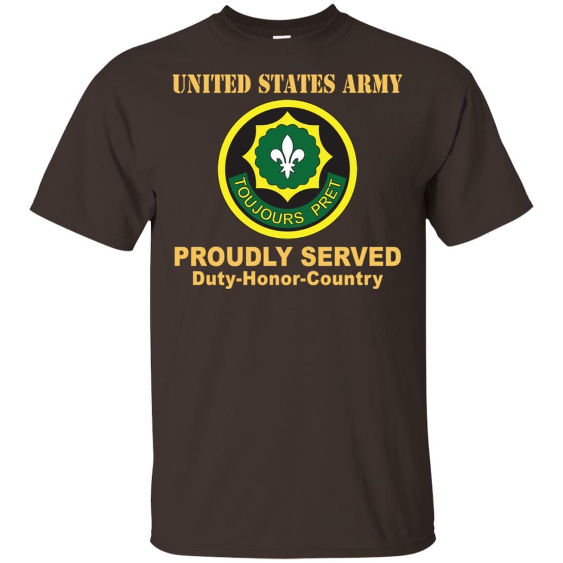 US ARMY 2ND CAVALRY REGIMENT- Proudly Served T-Shirt On Front For Men-TShirt-Army-Veterans Nation