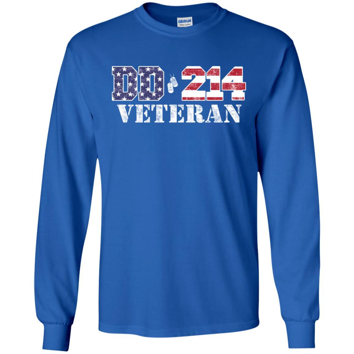 T-Shirt "DD 214 Army Veteran" On Front-TShirt-Army-Veterans Nation