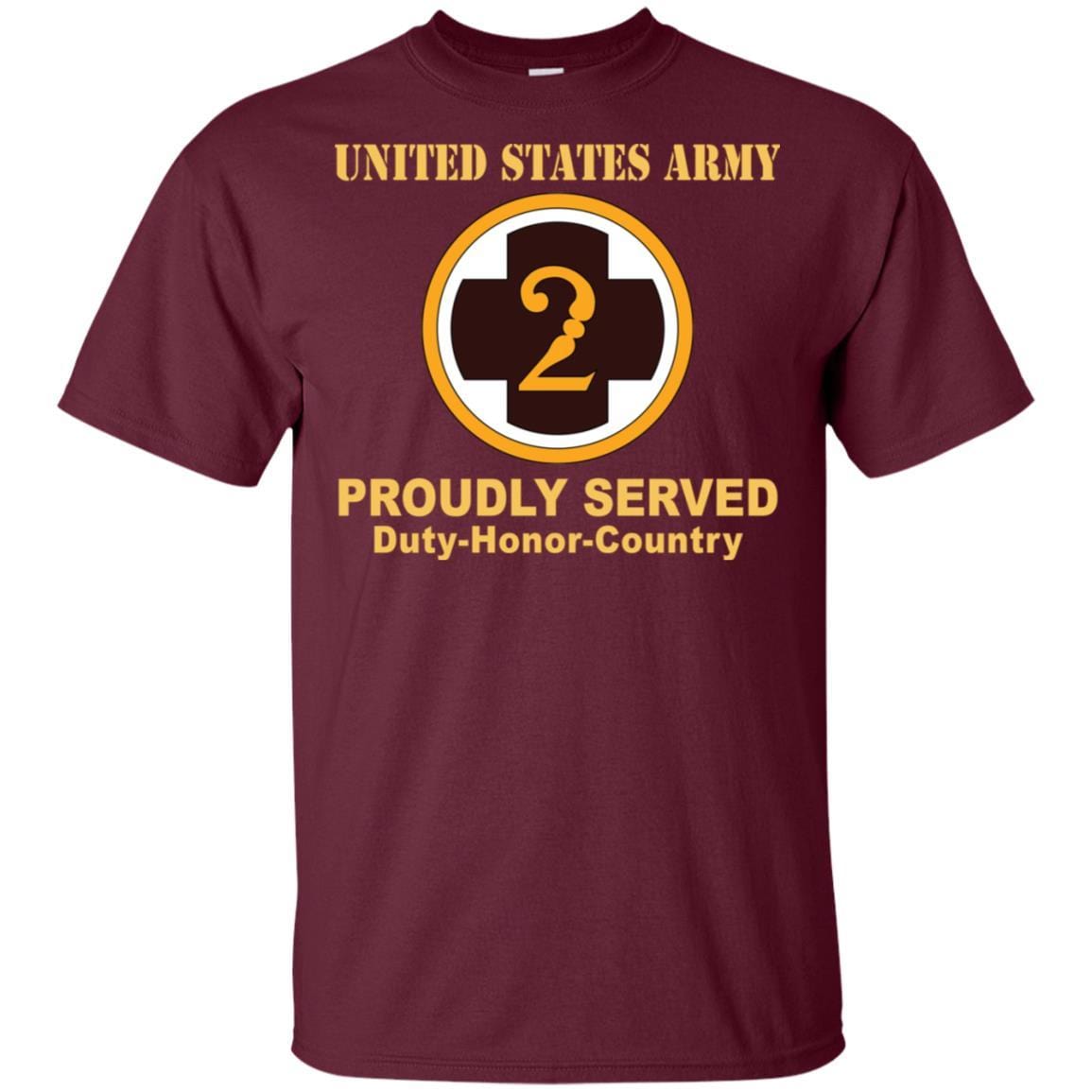 US ARMY 2ND MEDICAL BRIGADE- Proudly Served T-Shirt On Front For Men-TShirt-Army-Veterans Nation