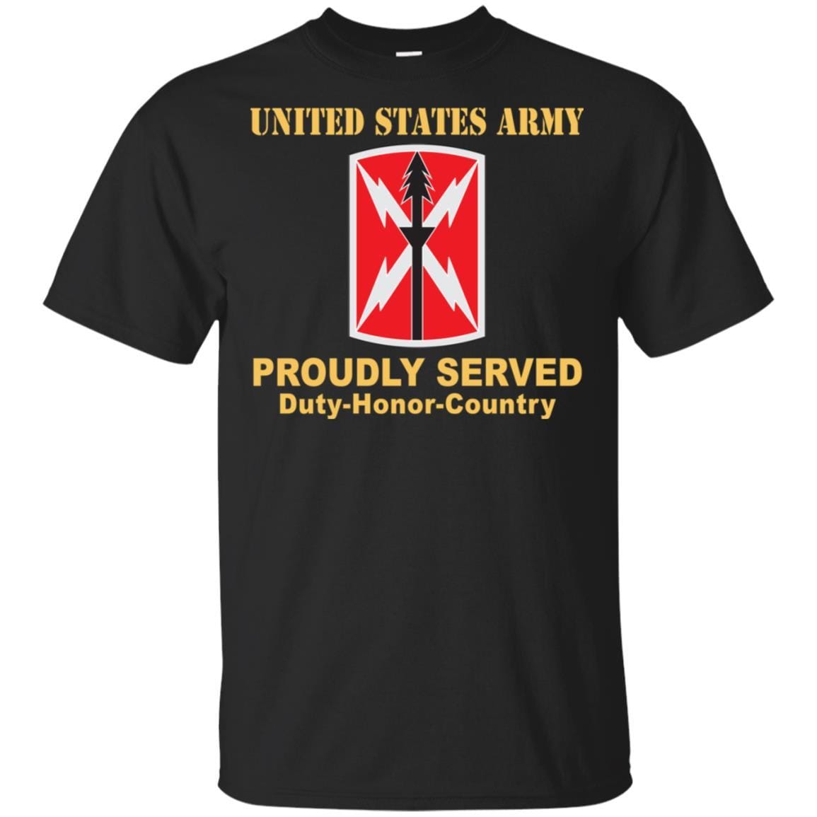 US ARMY 516 SIGNAL BRIGADE- Proudly Served T-Shirt On Front For Men-TShirt-Army-Veterans Nation