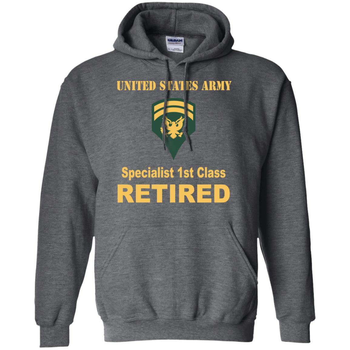 US Army E-6 SPC E6 Specialist Specialist 1st Class Reired Men T Shirt On Front-TShirt-Army-Veterans Nation