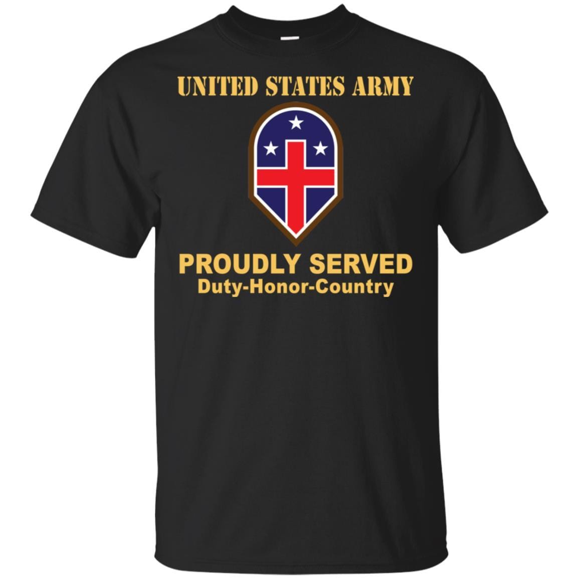 US ARMY 332 MEDICAL BRIGADE- Proudly Served T-Shirt On Front For Men-TShirt-Army-Veterans Nation