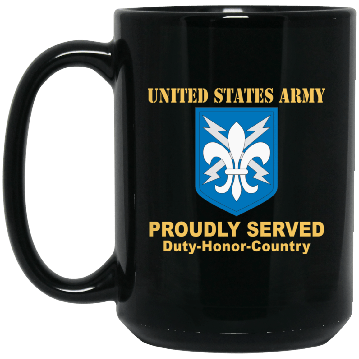 US ARMY 205TH MILITARY INTELLIGENCE BRIGADE- 11 oz - 15 oz Black Mug-Mug-Army-CSIB-Veterans Nation