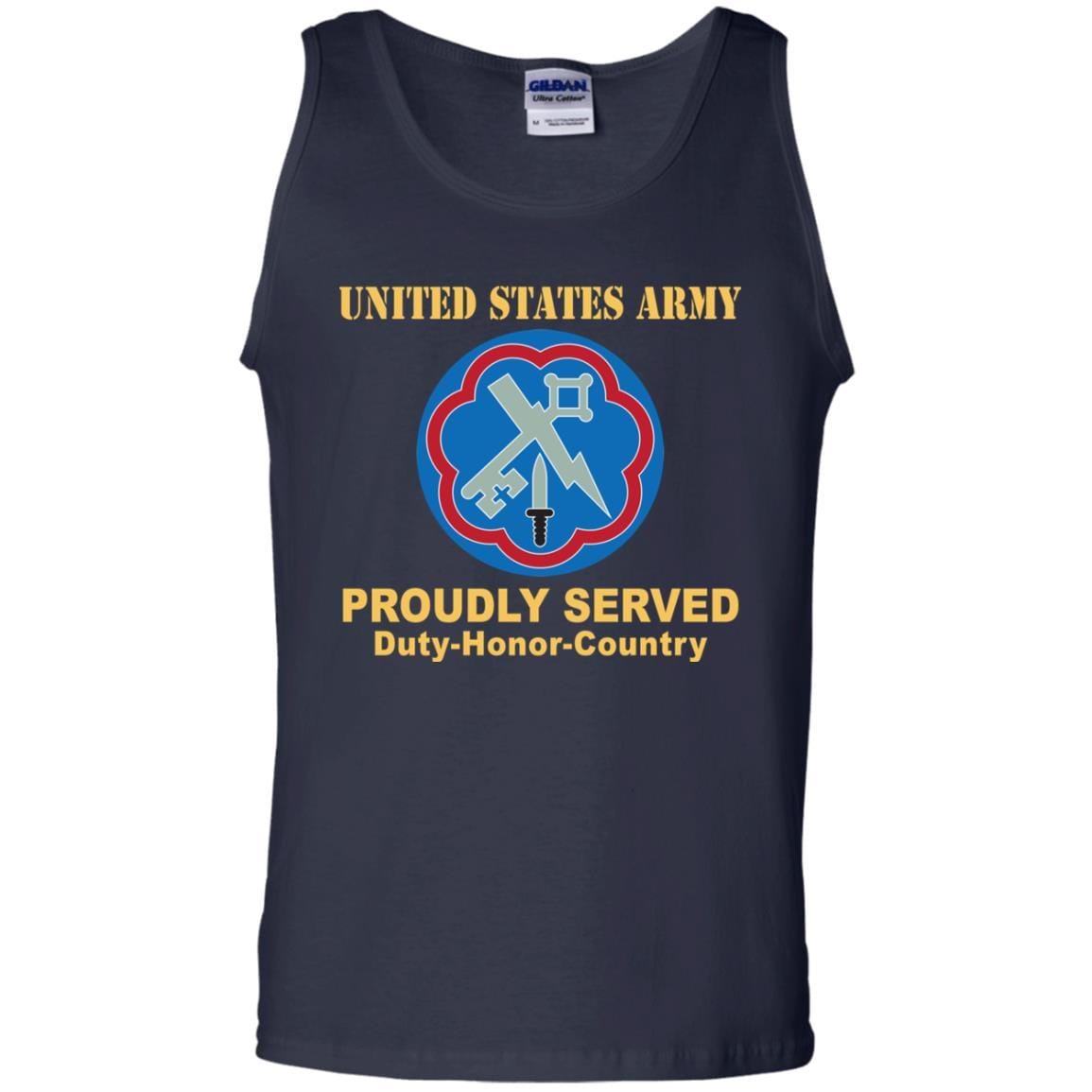 US ARMY 207 MILITARY INTELLIGENCE BRIGADE- Proudly Served T-Shirt On Front For Men-TShirt-Army-Veterans Nation