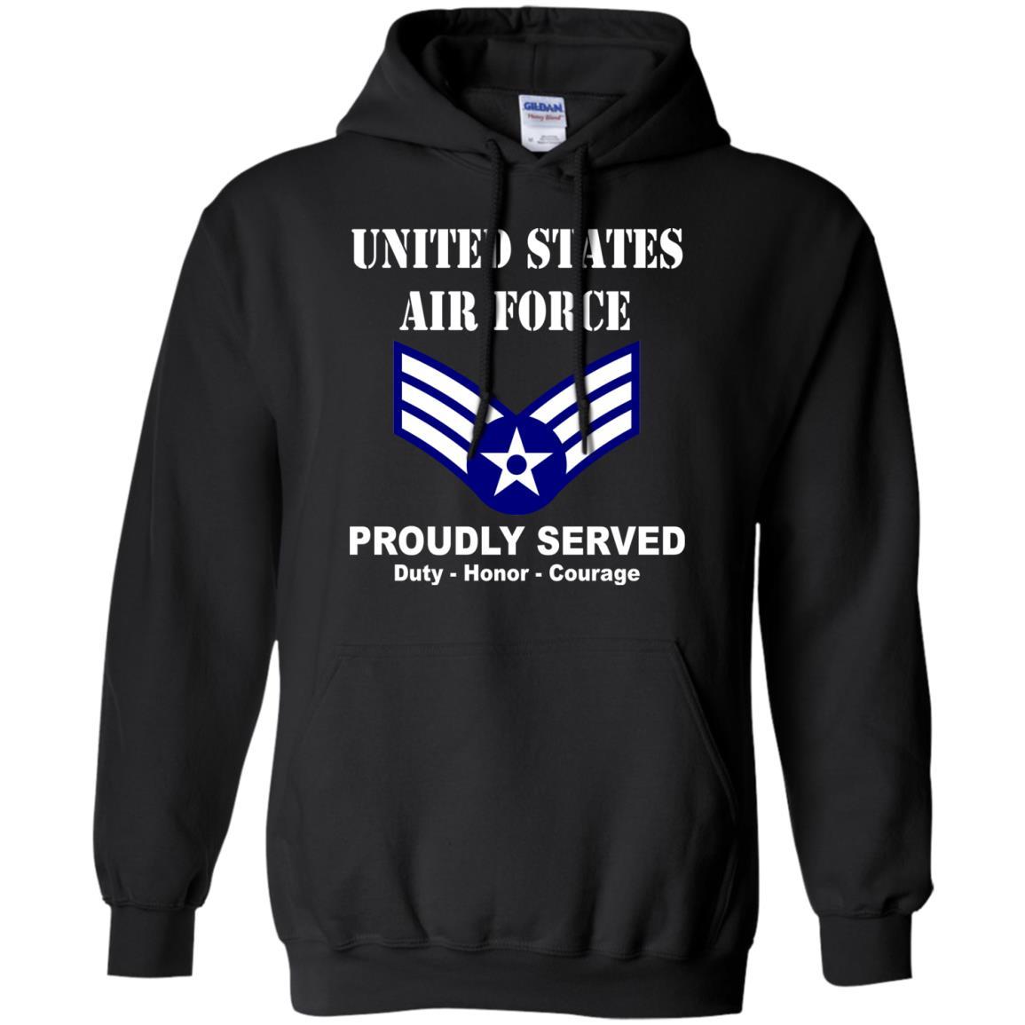 US Air Force E-4 Senior Airman SrA E4 Enlisted Airman Ranks Men Front T Shirt For Air Force-TShirt-USAF-Veterans Nation