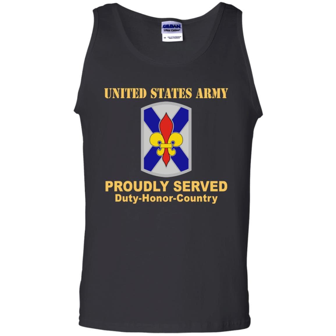 US ARMY 256TH INFANTRY BRIGADE COMBAT TEAM-01- Proudly Served T-Shirt On Front For Men-TShirt-Army-Veterans Nation