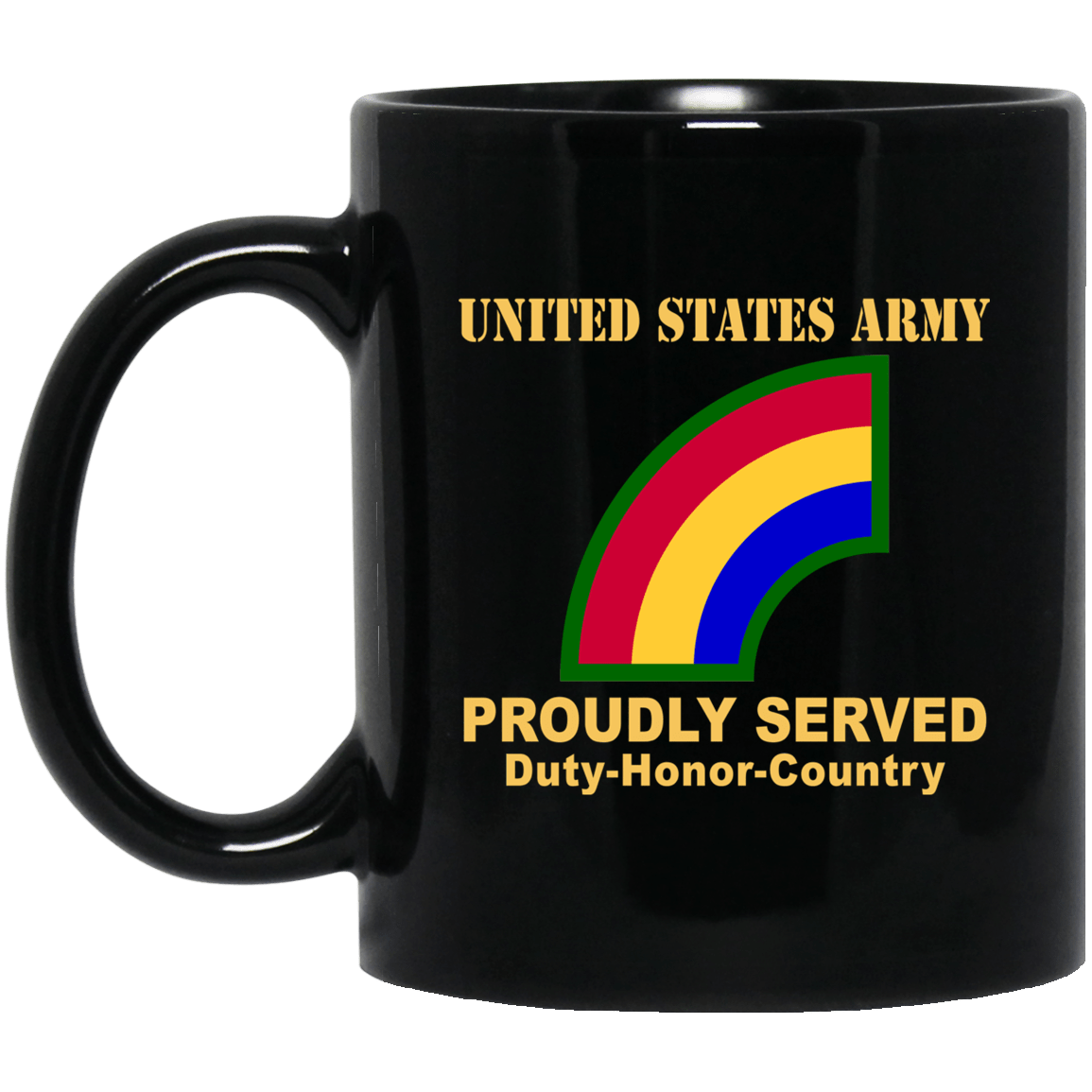 US ARMY 42ND INFANTRY DIVISION- 11 oz - 15 oz Black Mug-Mug-Army-CSIB-Veterans Nation