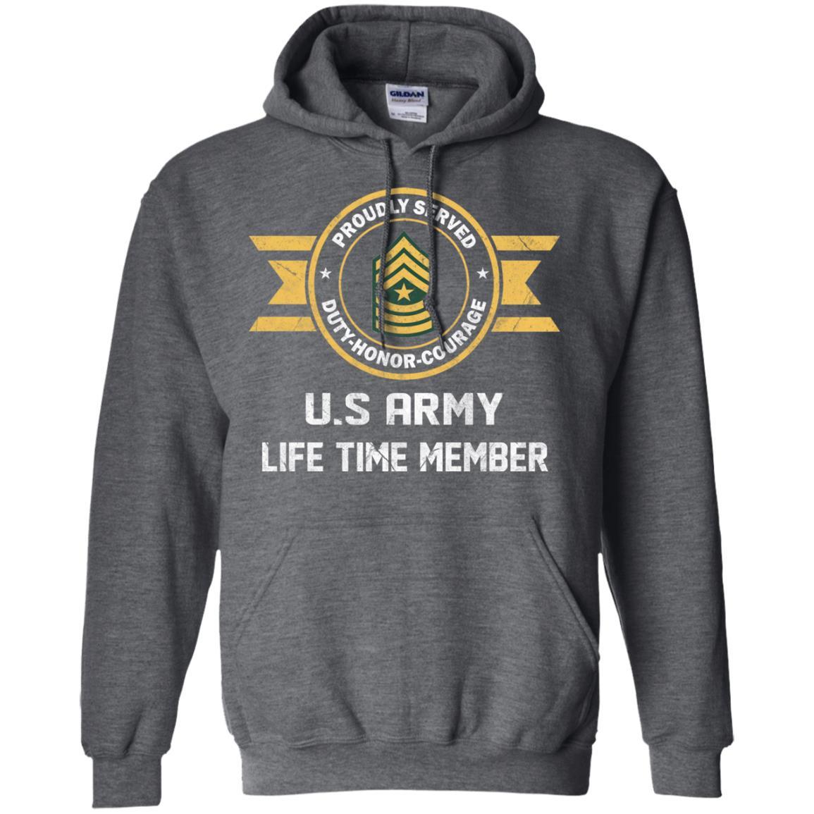 Life Time Member - US Army E-9 Sergeant Major E9 SGM Noncommissioned Officer Ranks Men T Shirt On Front-TShirt-Army-Veterans Nation