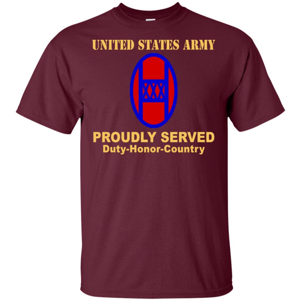 US ARMY 30TH ARMORED BRIGADE COMBAT TEAM - Proudly Served T-Shirt On Front For Men-TShirt-Army-Veterans Nation