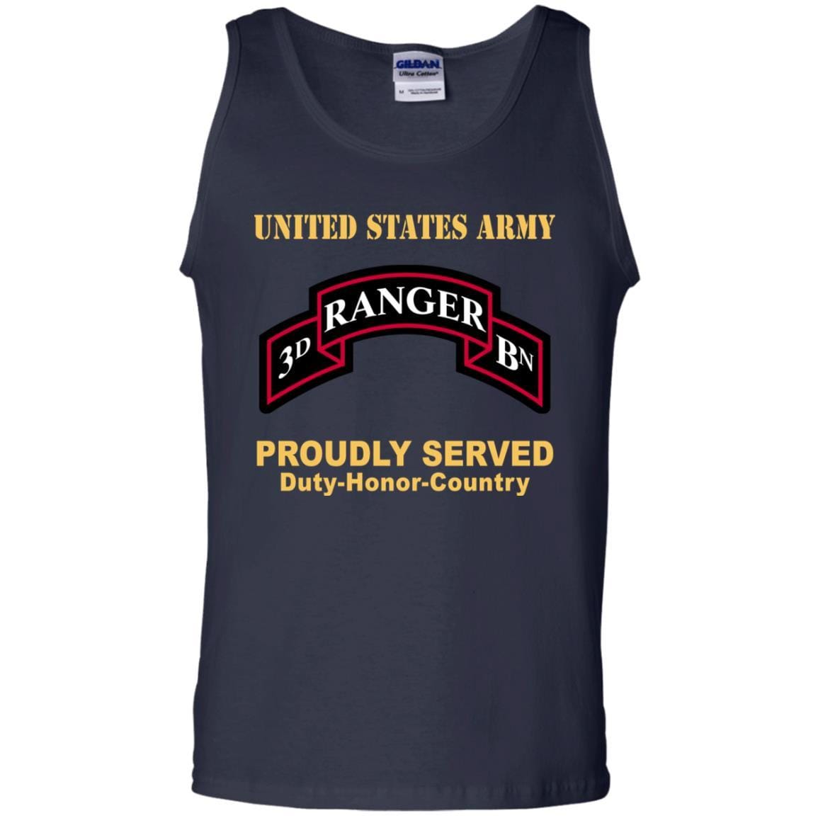 US ARMY 75TH RANGER REGIMENT 3ND BATTALION - Proudly Served T-Shirt On Front For Men-TShirt-Army-Veterans Nation