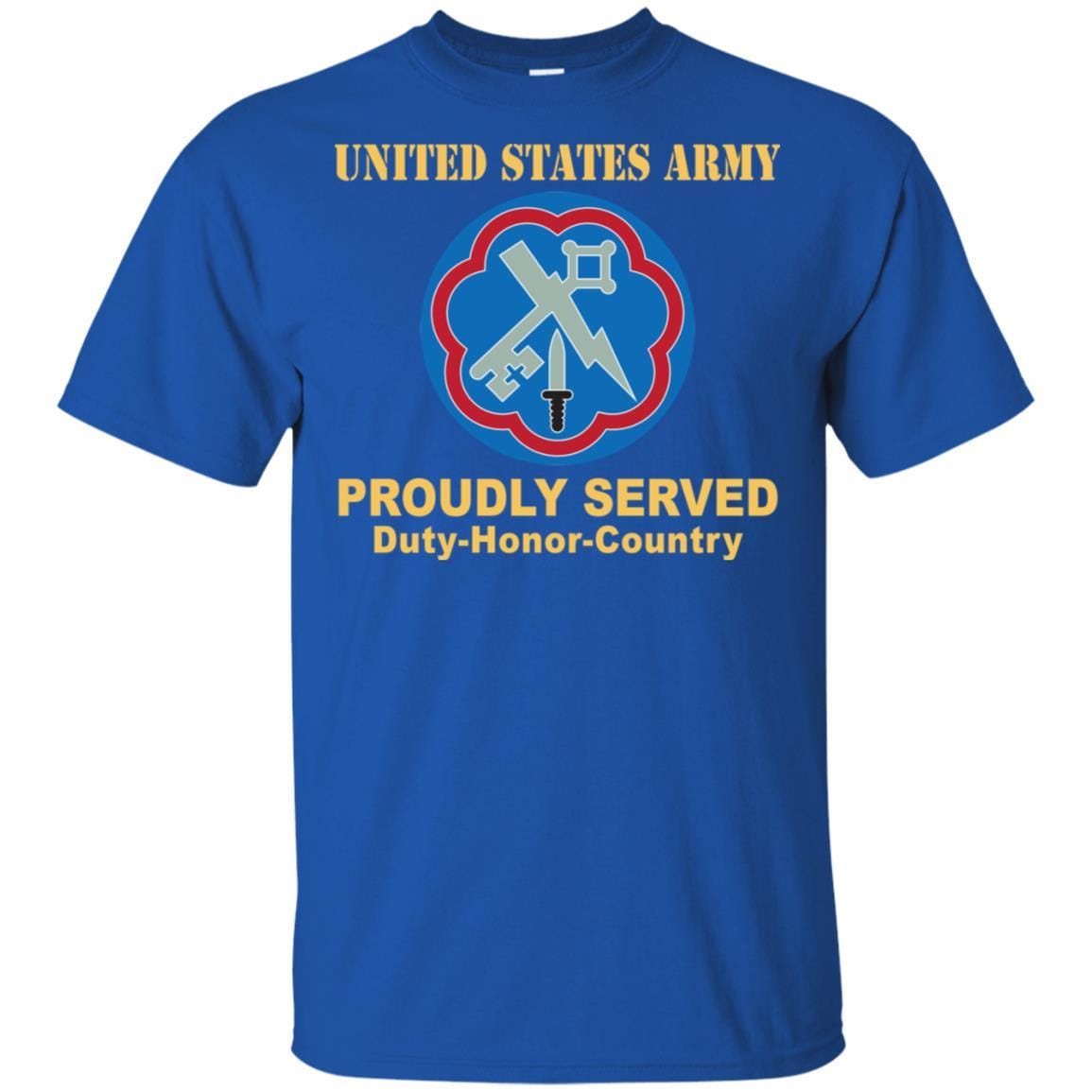 US ARMY 207 MILITARY INTELLIGENCE BRIGADE- Proudly Served T-Shirt On Front For Men-TShirt-Army-Veterans Nation