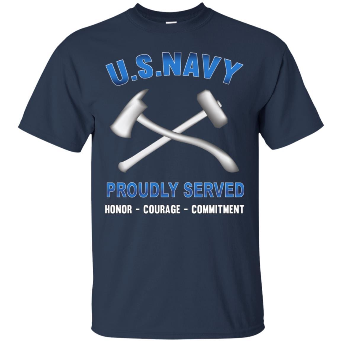 Navy Damage Controlman Navy DC - Proudly Served T-Shirt For Men On Front-TShirt-Navy-Veterans Nation
