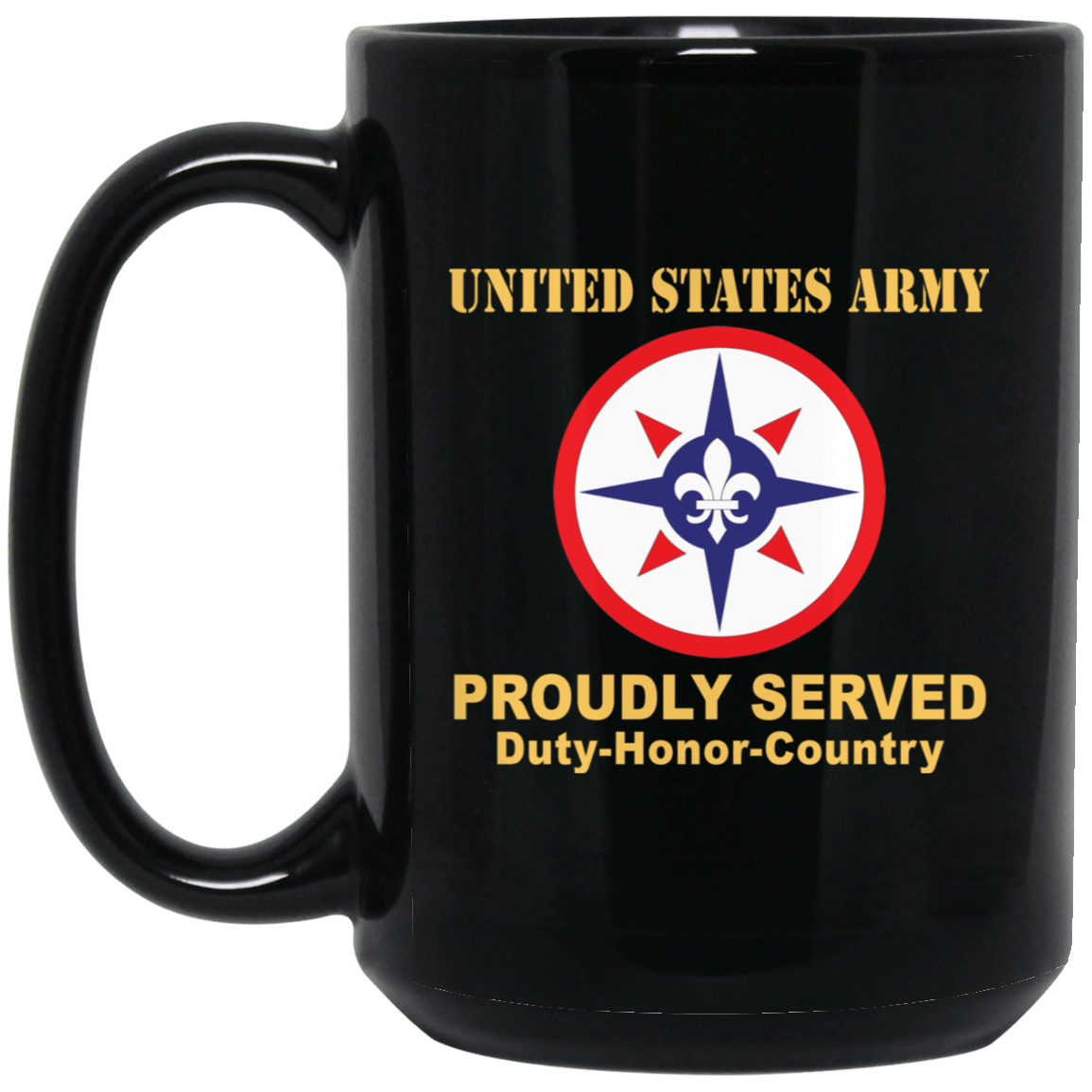 US ARMY 316TH SUSTAINMENT COMMAND- 11 oz - 15 oz Black Mug-Mug-Army-CSIB-Veterans Nation