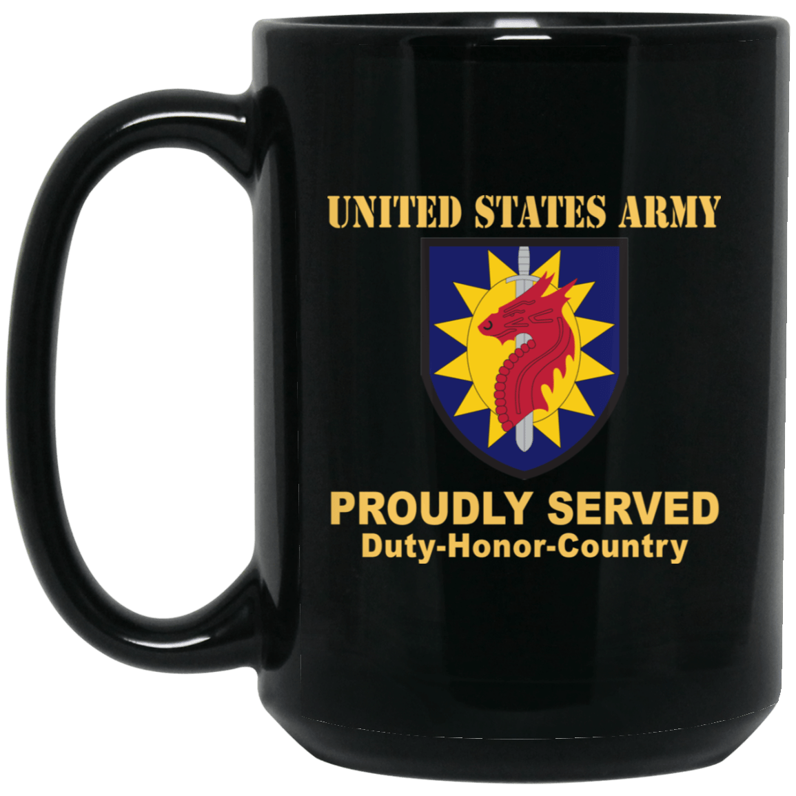 US ARMY 224 SUSTAINMENT BRIGADE- 11 oz - 15 oz Black Mug-Mug-Army-CSIB-Veterans Nation