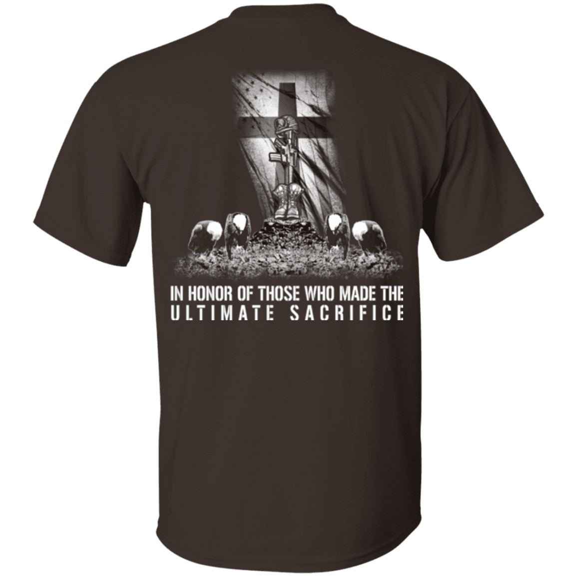 Military T-Shirt "Veteran - In Honor of Those Who Made The Ultimate Sacrifice"-TShirt-General-Veterans Nation