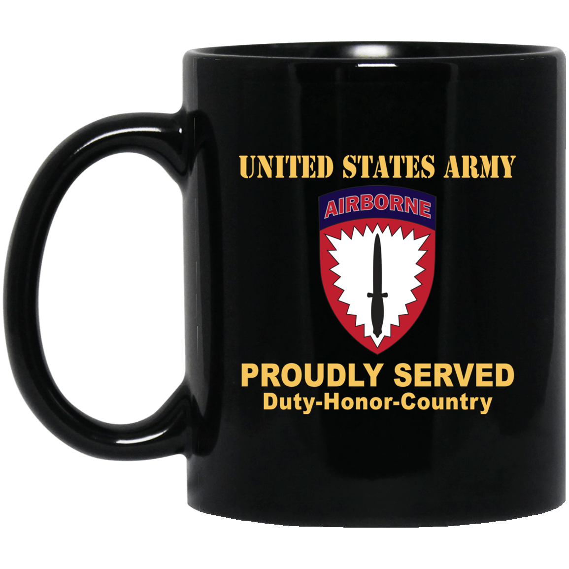 US ARMY SPECIAL OPERATIONS COMMAND EUROPE- 11 oz - 15 oz Black Mug-Mug-Army-CSIB-Veterans Nation