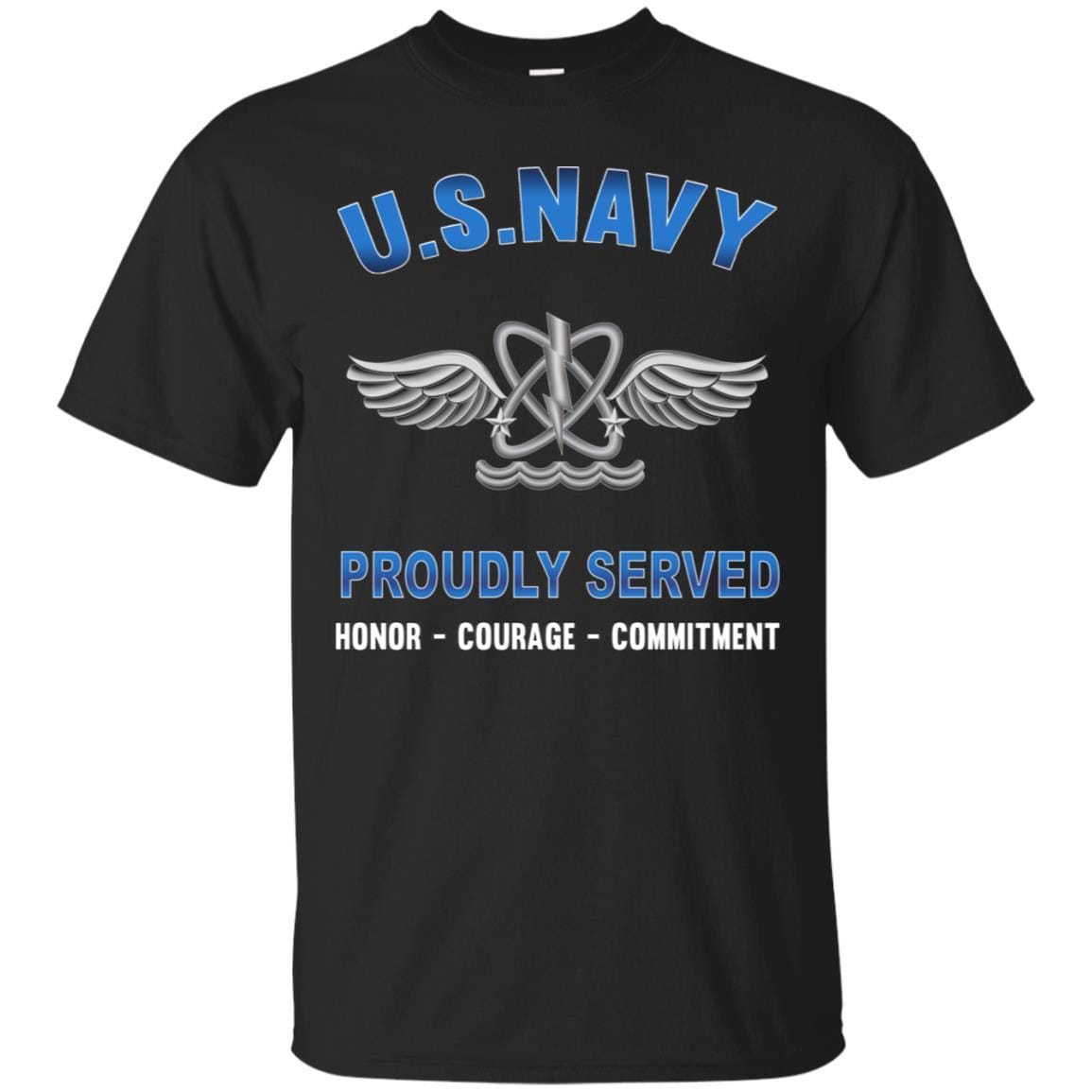 U.S Navy Naval aircrewman Navy AW - Proudly Served T-Shirt For Men On Front-TShirt-Navy-Veterans Nation