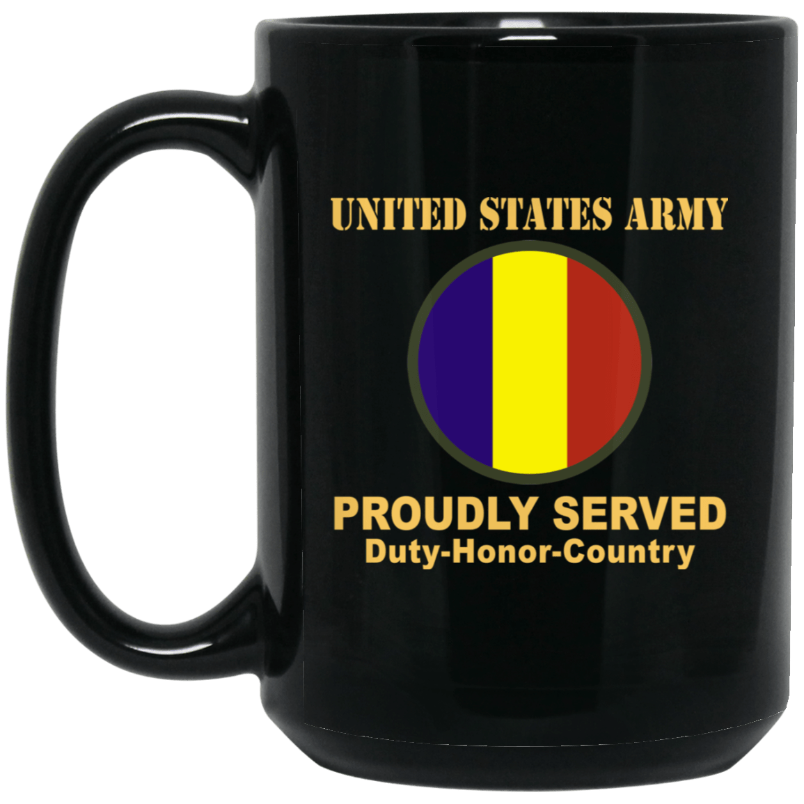 US ARMY TRAINING AND DOCTRINE COMMAND- 11 oz - 15 oz Black Mug-Mug-Army-CSIB-Veterans Nation