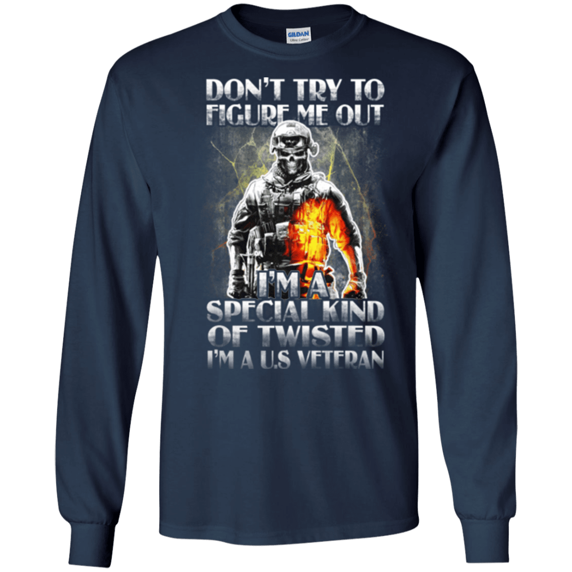 Military T-Shirt "Don't Try to Figure Me Out - I'm A US Veteran"-TShirt-General-Veterans Nation