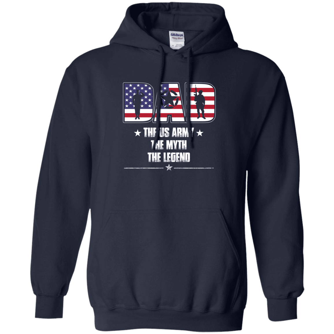 US Army Legend Dad Front T Shirts-TShirt-Army-Veterans Nation