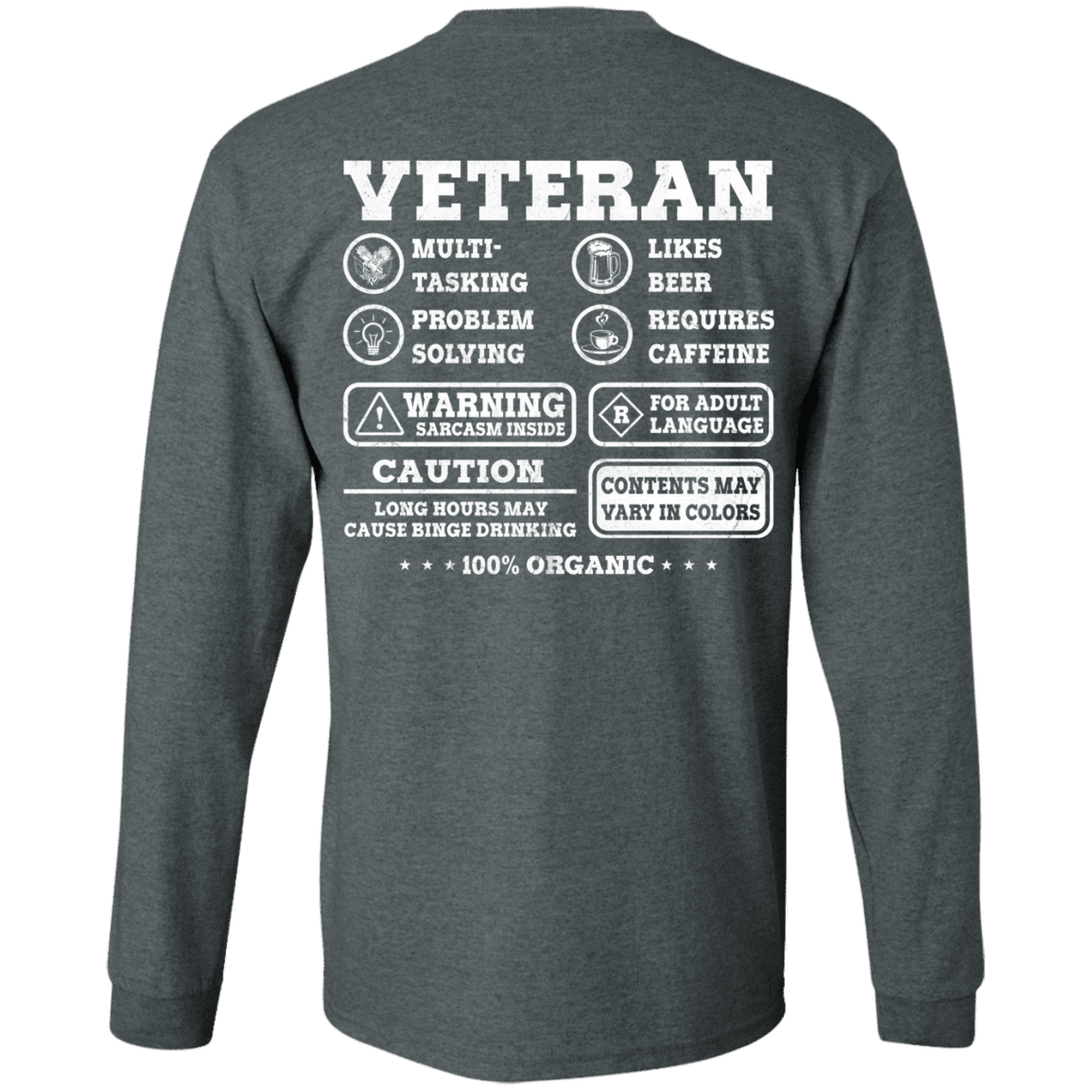 Military T-Shirt "Veteran Multitasking Sarcasm" Men Back-TShirt-General-Veterans Nation