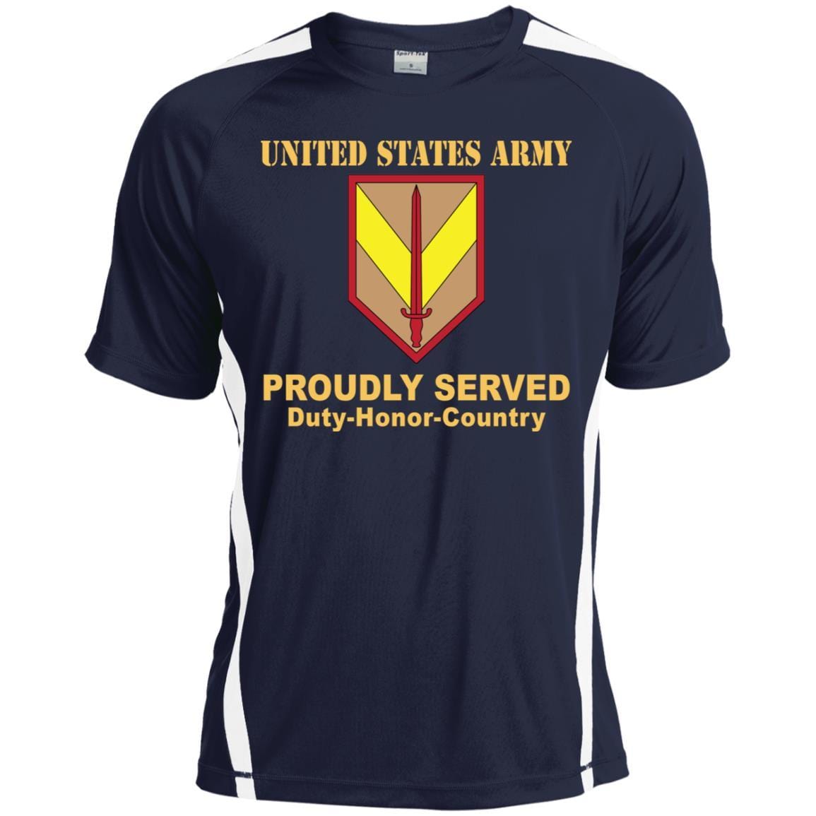 US ARMY 1ST SUSTAINMENT COMMAND- Proudly Served T-Shirt On Front For Men-TShirt-Army-Veterans Nation