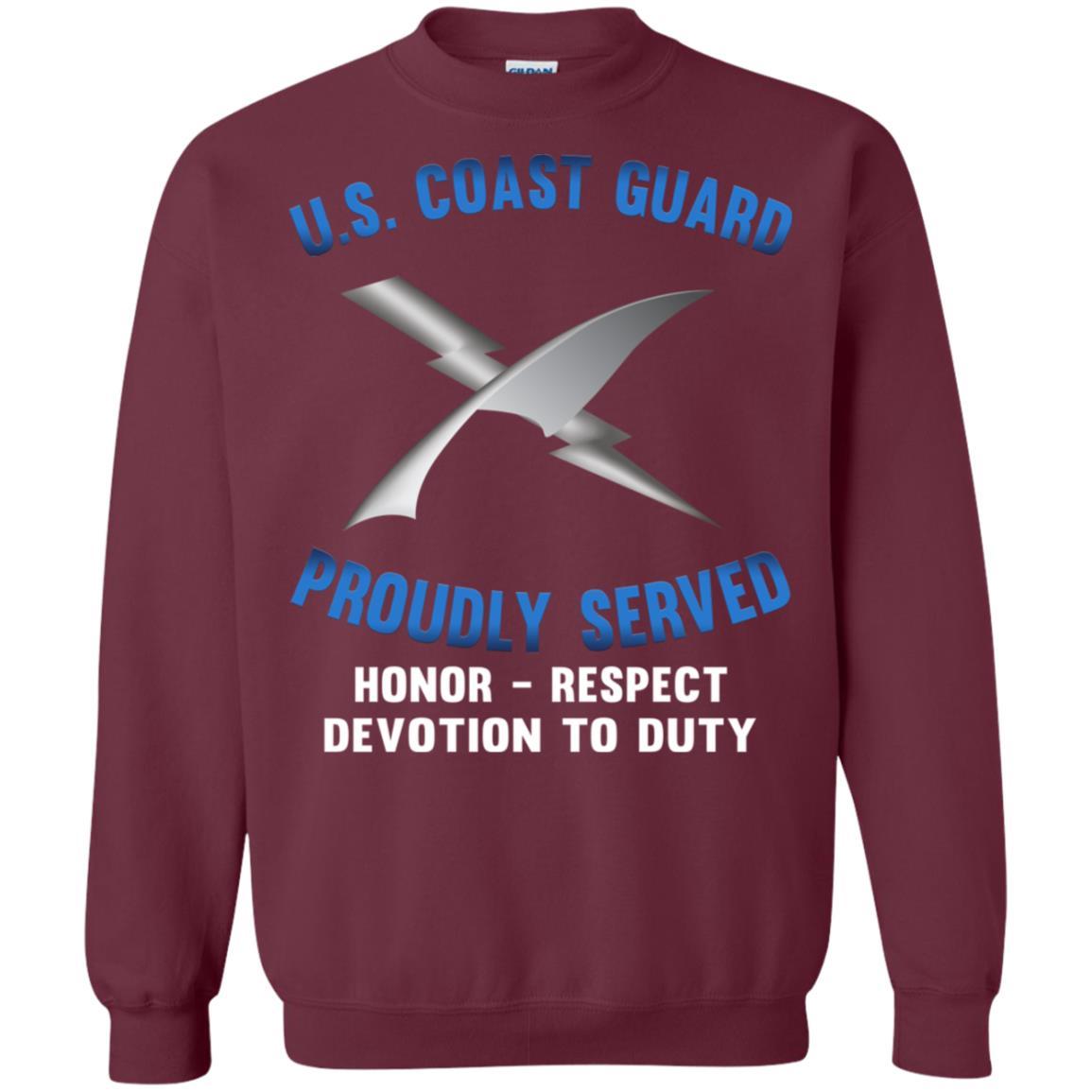 US Coast Guard Intelligence Specialist IS Logo Proudly Served T-Shirt For Men On Front-TShirt-USCG-Veterans Nation