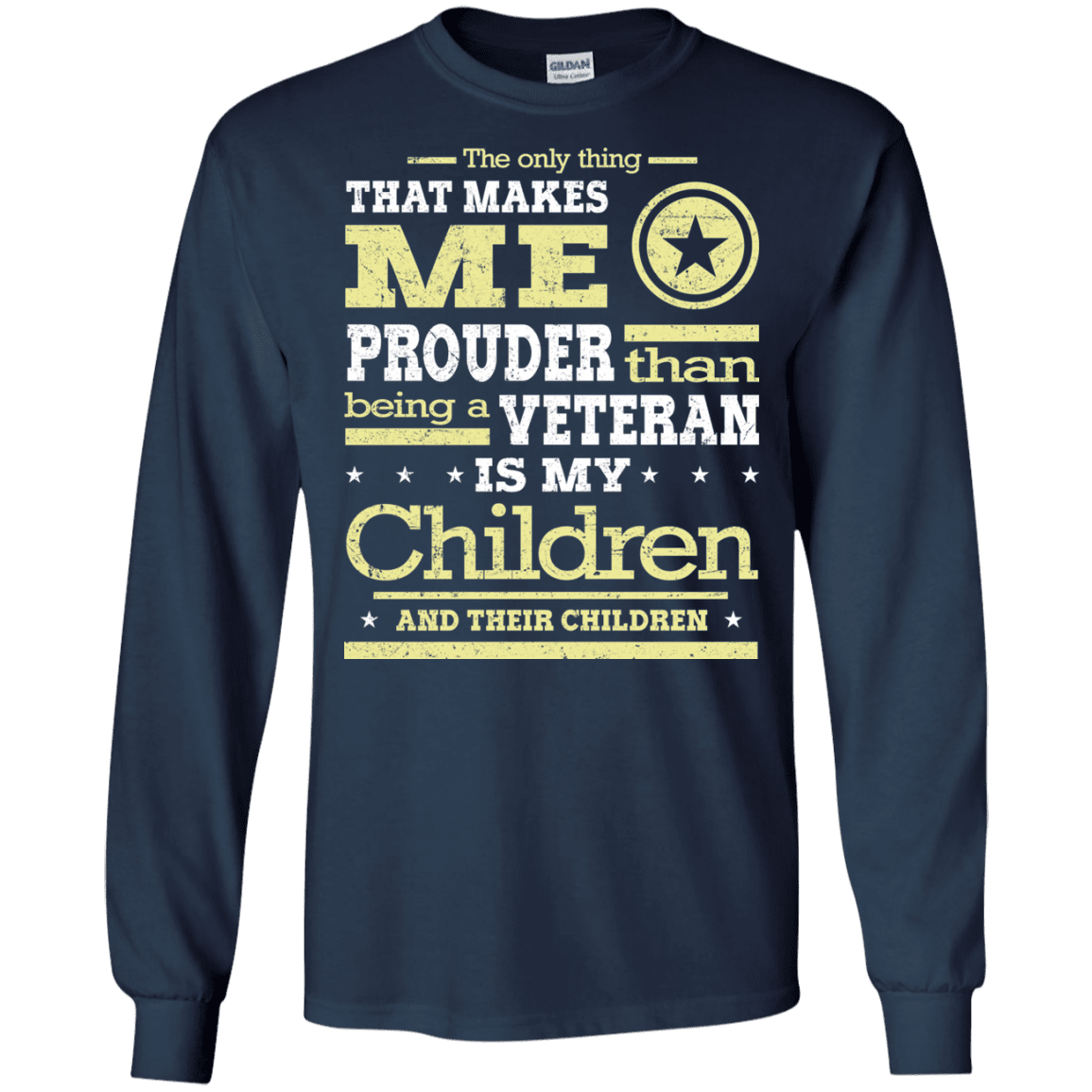 Military T-Shirt "Proud Children's Vetereran Mom" Front-TShirt-General-Veterans Nation