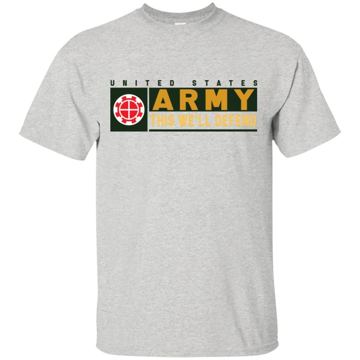 US Army 35TH ENGINEER BRIGADE- This We'll Defend T-Shirt On Front For Men-TShirt-Army-Veterans Nation