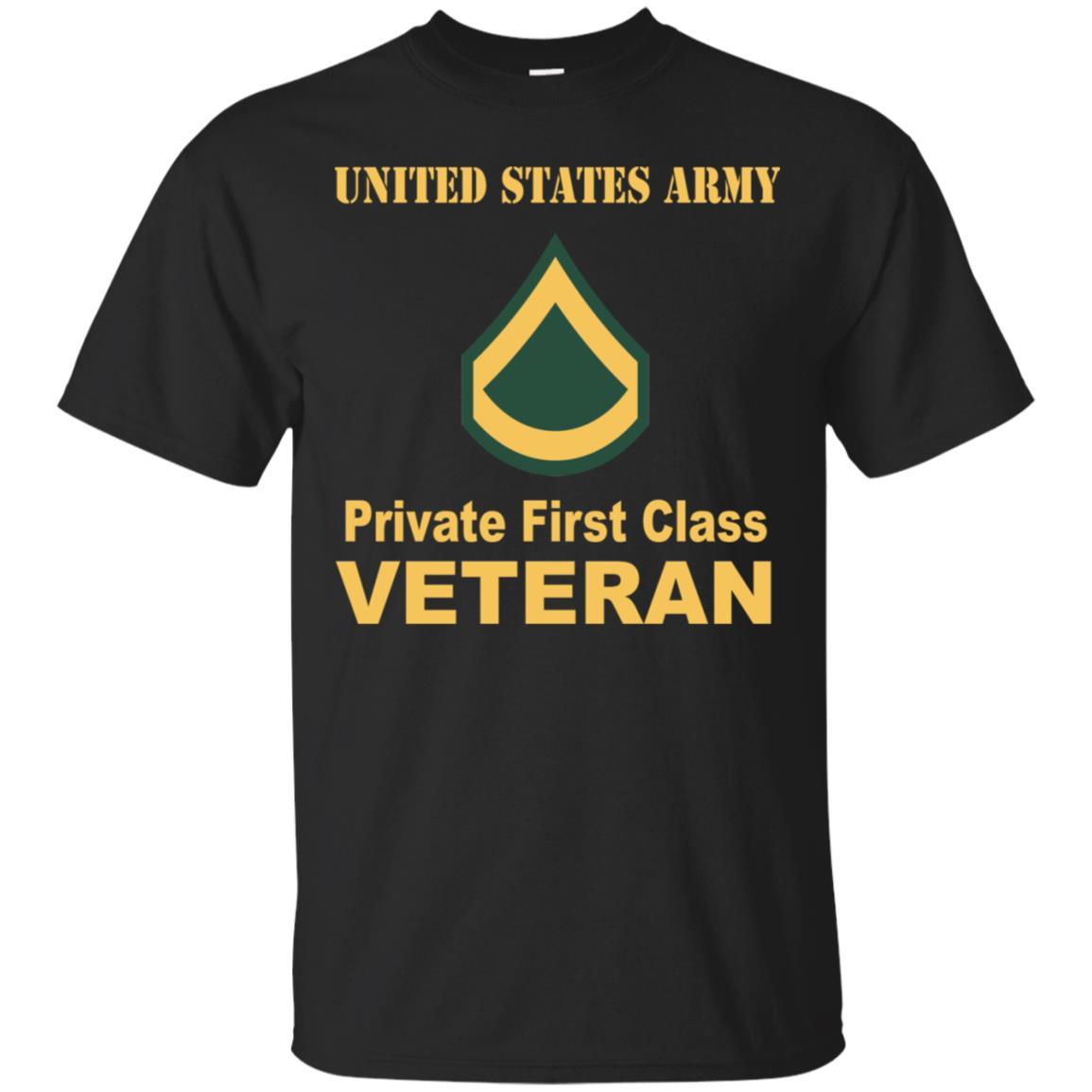 Army E-3 PFC E3 Private First Class Enlisted Soldier Veteran Men T Shirt On Front-TShirt-Army-Veterans Nation