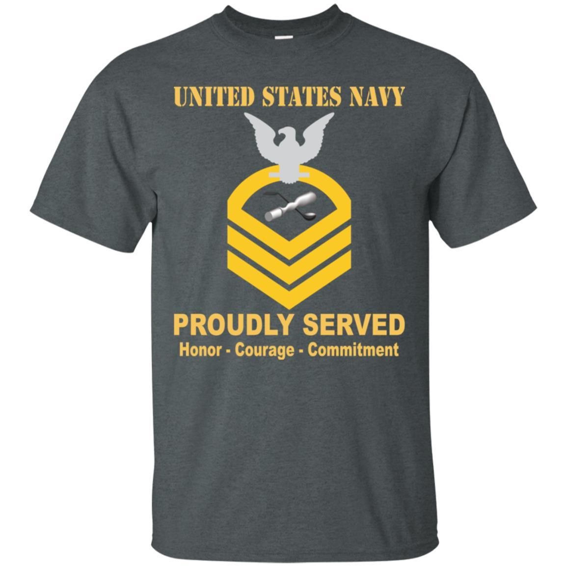 Navy Molder Navy ML E-7 Rating Badges Proudly Served T-Shirt For Men On Front-TShirt-Navy-Veterans Nation