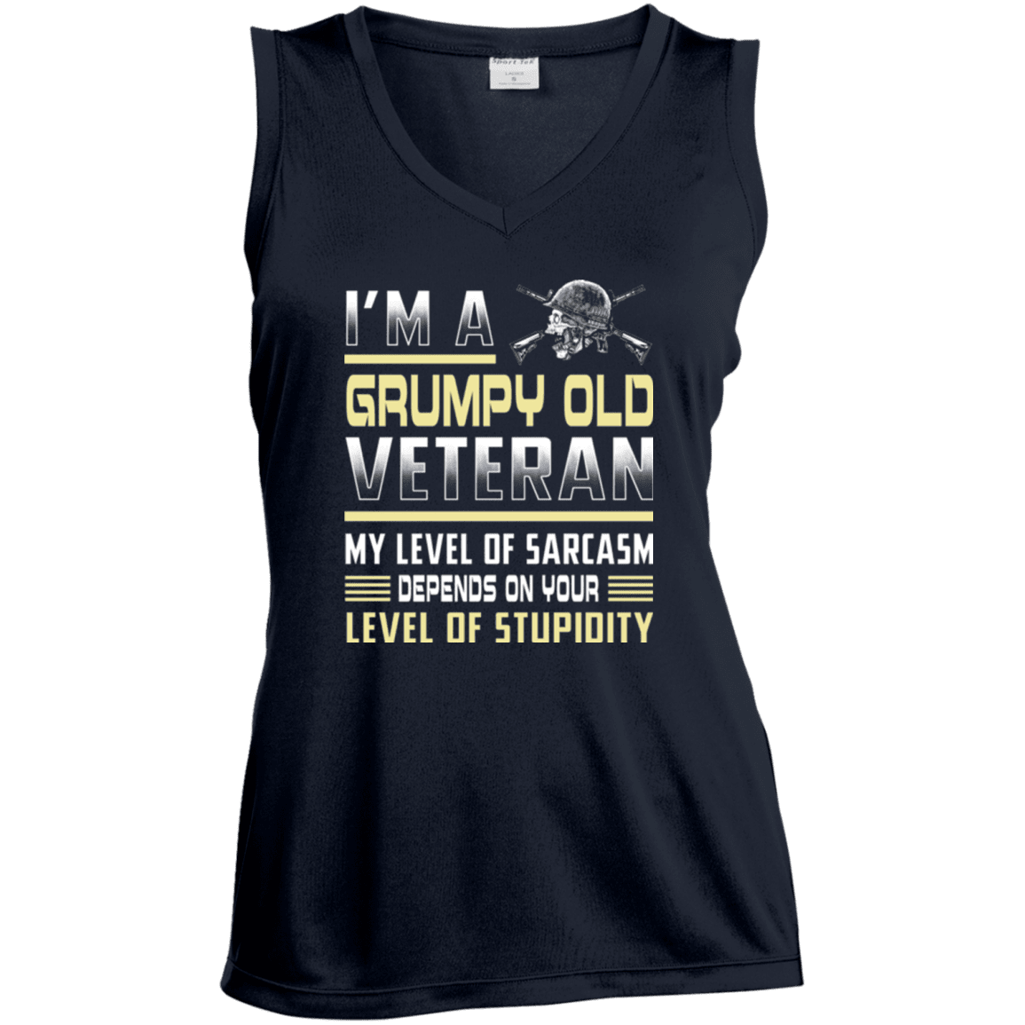 Military T-Shirt "Grumpy Old Veteran - Women" Front-TShirt-General-Veterans Nation