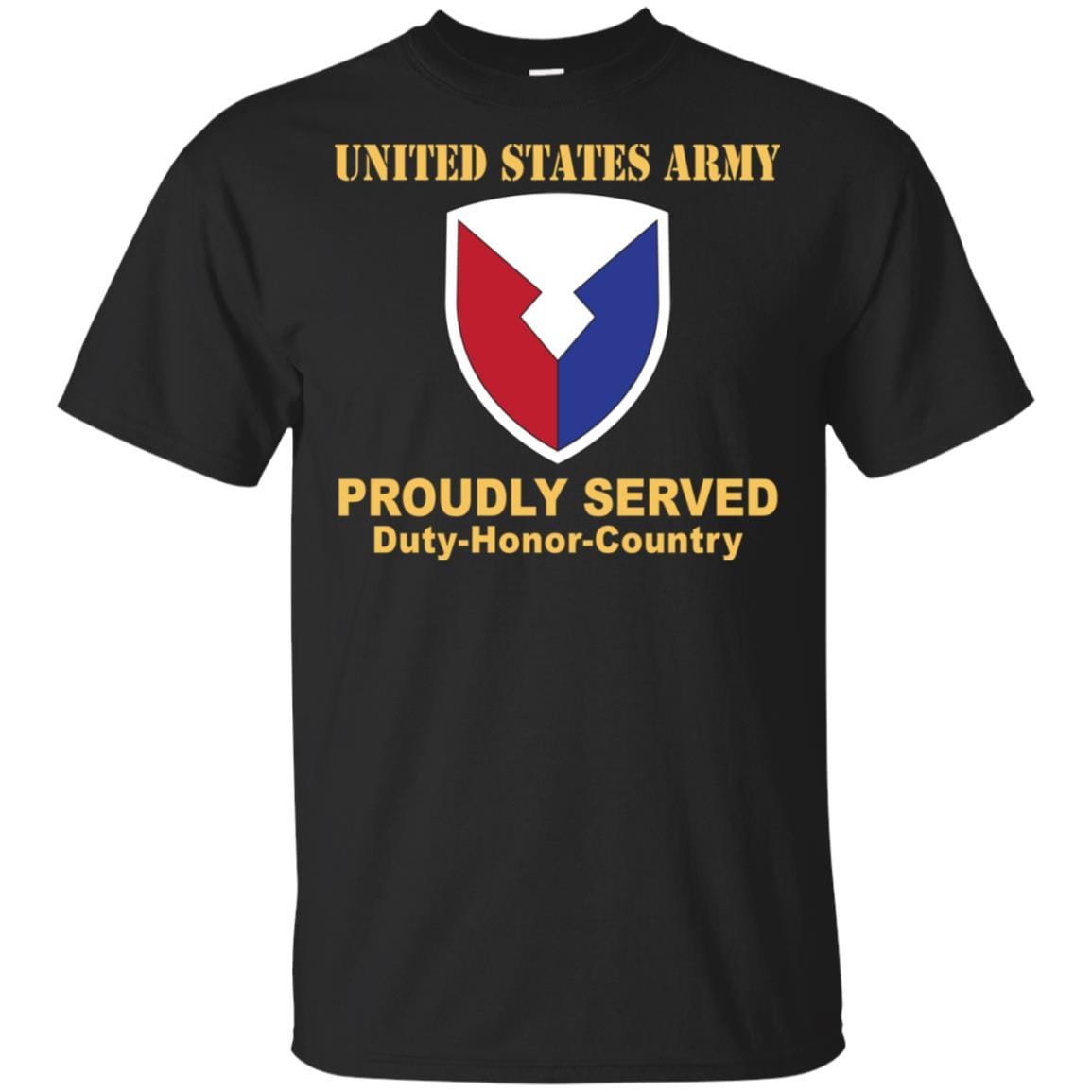 US ARMY CSIB MATERIEL COMMAND- Proudly Served T-Shirt On Front For Men-TShirt-Army-Veterans Nation