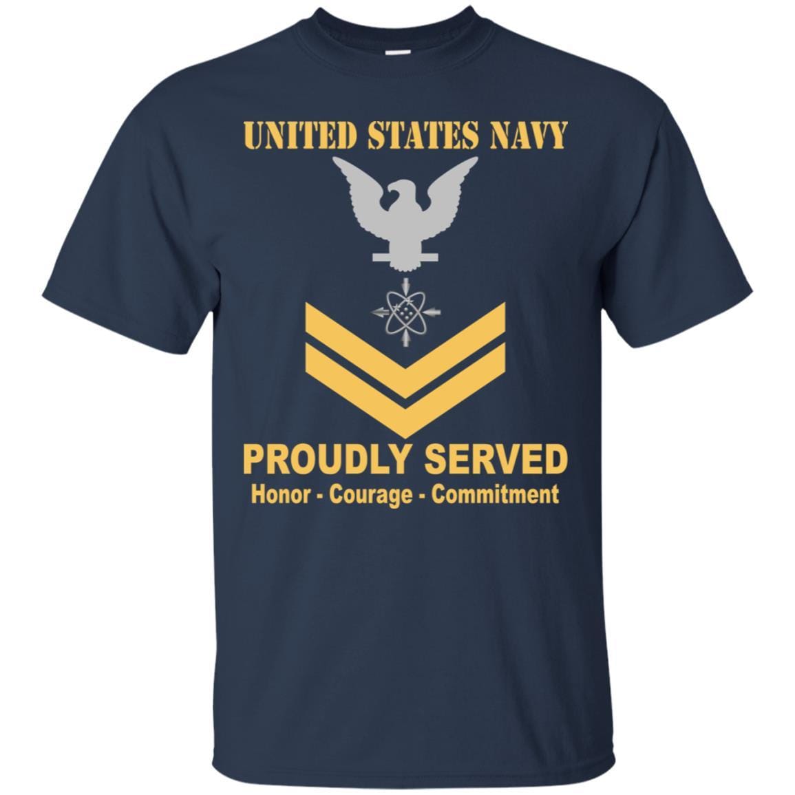 U.S Navy Data systems technician Navy DS E-5 Rating Badges Proudly Served T-Shirt For Men On Front-TShirt-Navy-Veterans Nation