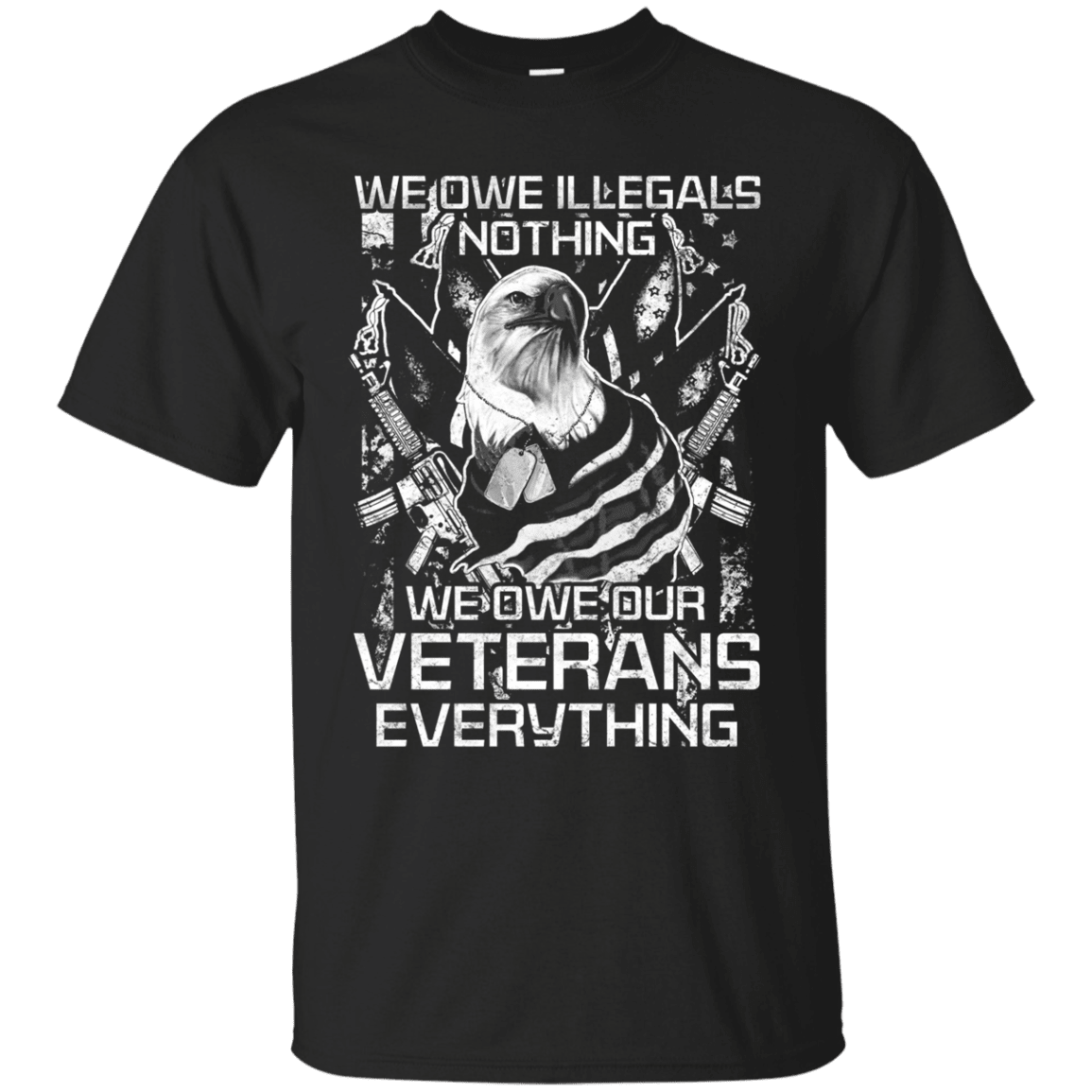 Military T-Shirt "We Owe Our Veterans Everything Men" Front-TShirt-General-Veterans Nation