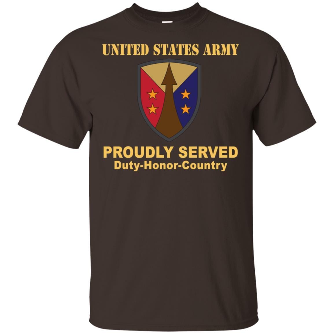 US ARMY CSIB ARMY RESERVE SUSTAINMENT COMMAND- Proudly Served T-Shirt On Front For Men-TShirt-Army-Veterans Nation