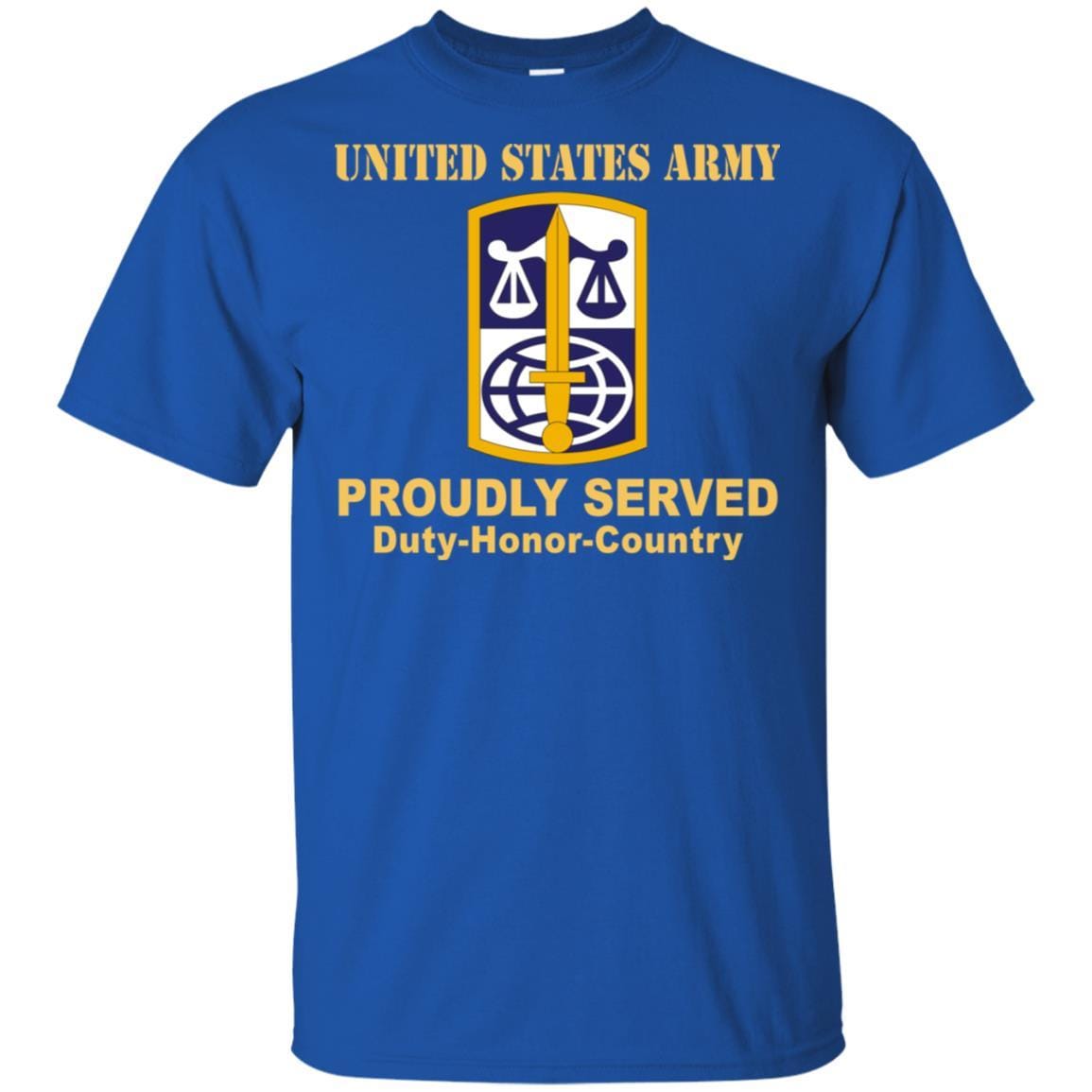 US ARMY CSIB LEGAL SERVICES AGENCY- Proudly Served T-Shirt On Front For Men-TShirt-Army-Veterans Nation