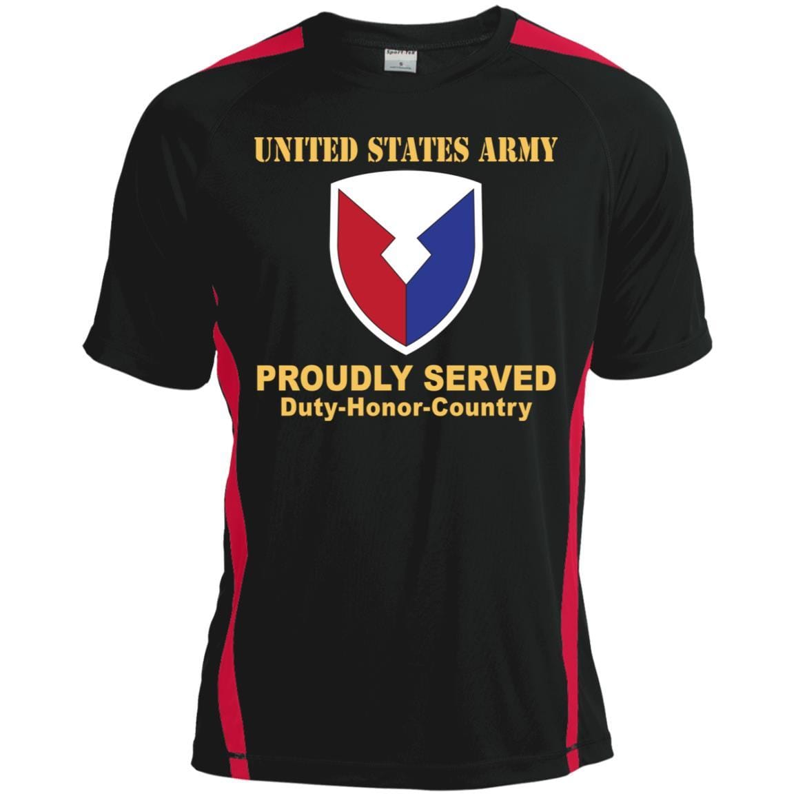 US ARMY CSIB MATERIEL COMMAND- Proudly Served T-Shirt On Front For Men-TShirt-Army-Veterans Nation