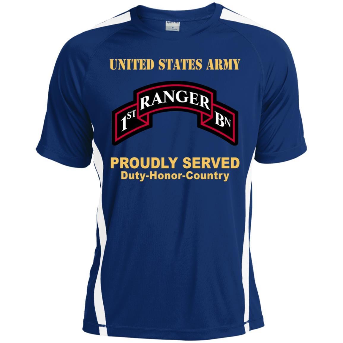 US ARMY 75 RANGER REGIMENT 1ST BATTALION - Proudly Served T-Shirt On Front For Men-TShirt-Army-Veterans Nation