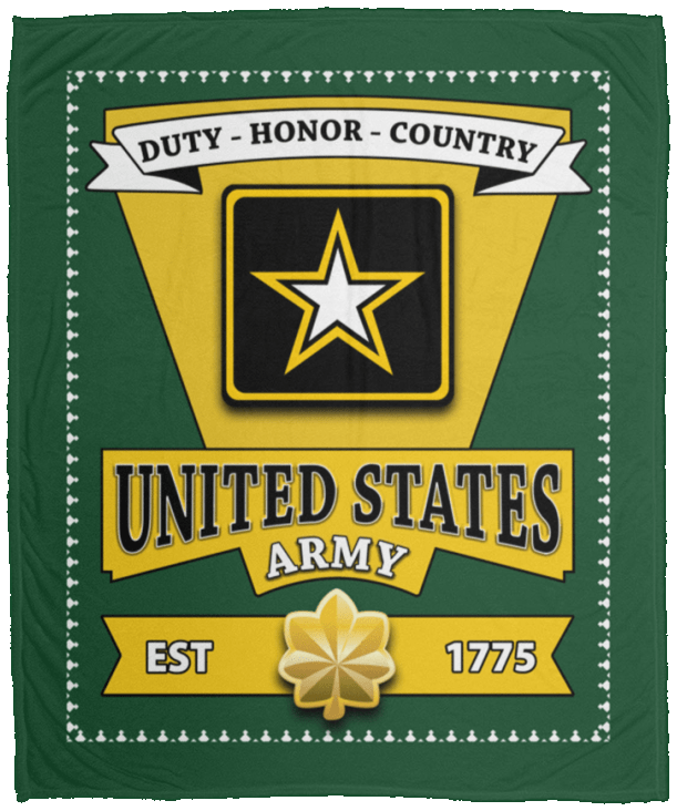 US Army O-4 Major O4 MAJ Field Officer Blanket Cozy Plush Fleece Blanket - 50x60-Blankets-Army-Ranks-Veterans Nation
