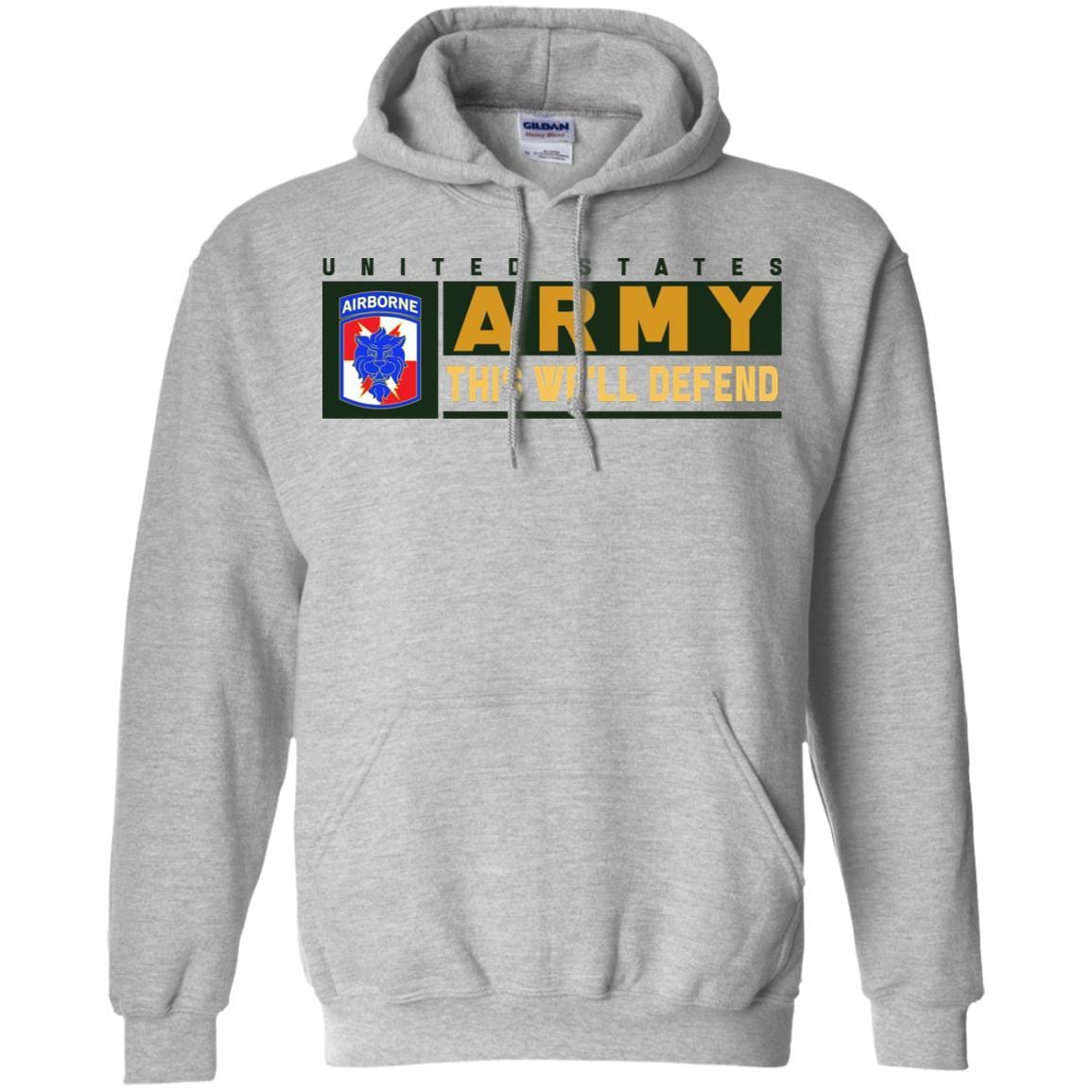US Army 35TH SIGNAL BRIGADE W AIRBORNE TAB- This We'll Defend T-Shirt On Front For Men-TShirt-Army-Veterans Nation